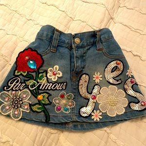 Fancy denim skirt for a little fashionista :)